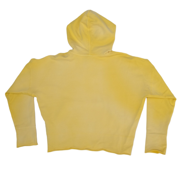 vintage wash butter yellow hoodie 